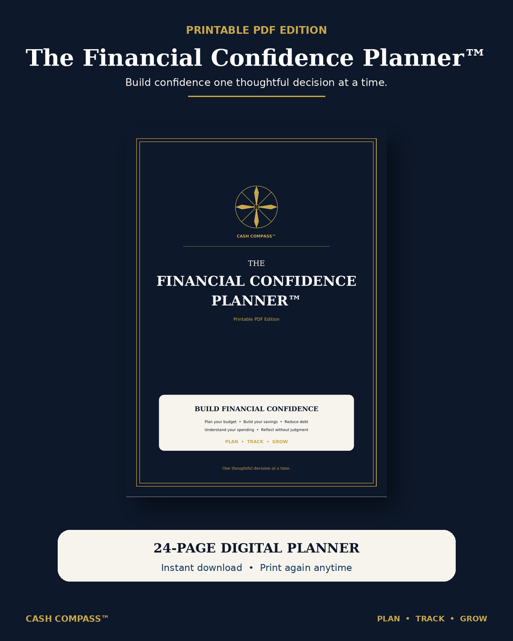 The Financial Confidence Planner™ — Printable PDF