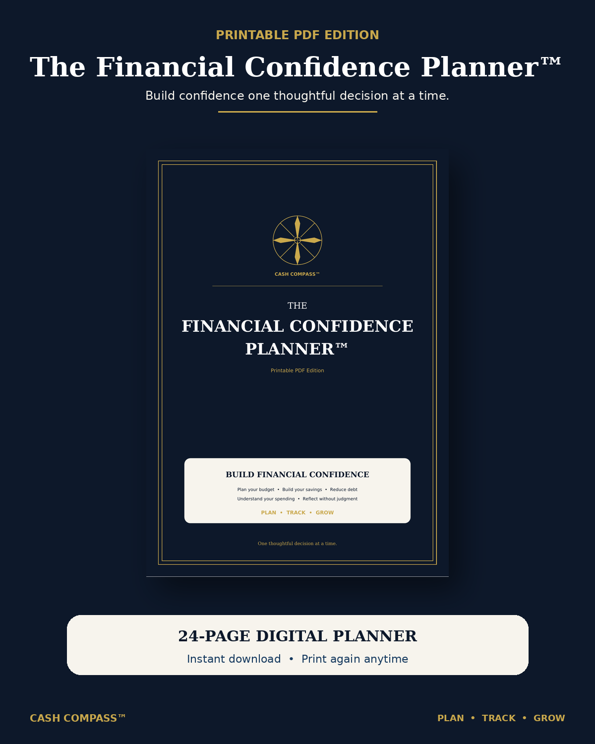 The Financial Confidence Planner™ — Printable PDF