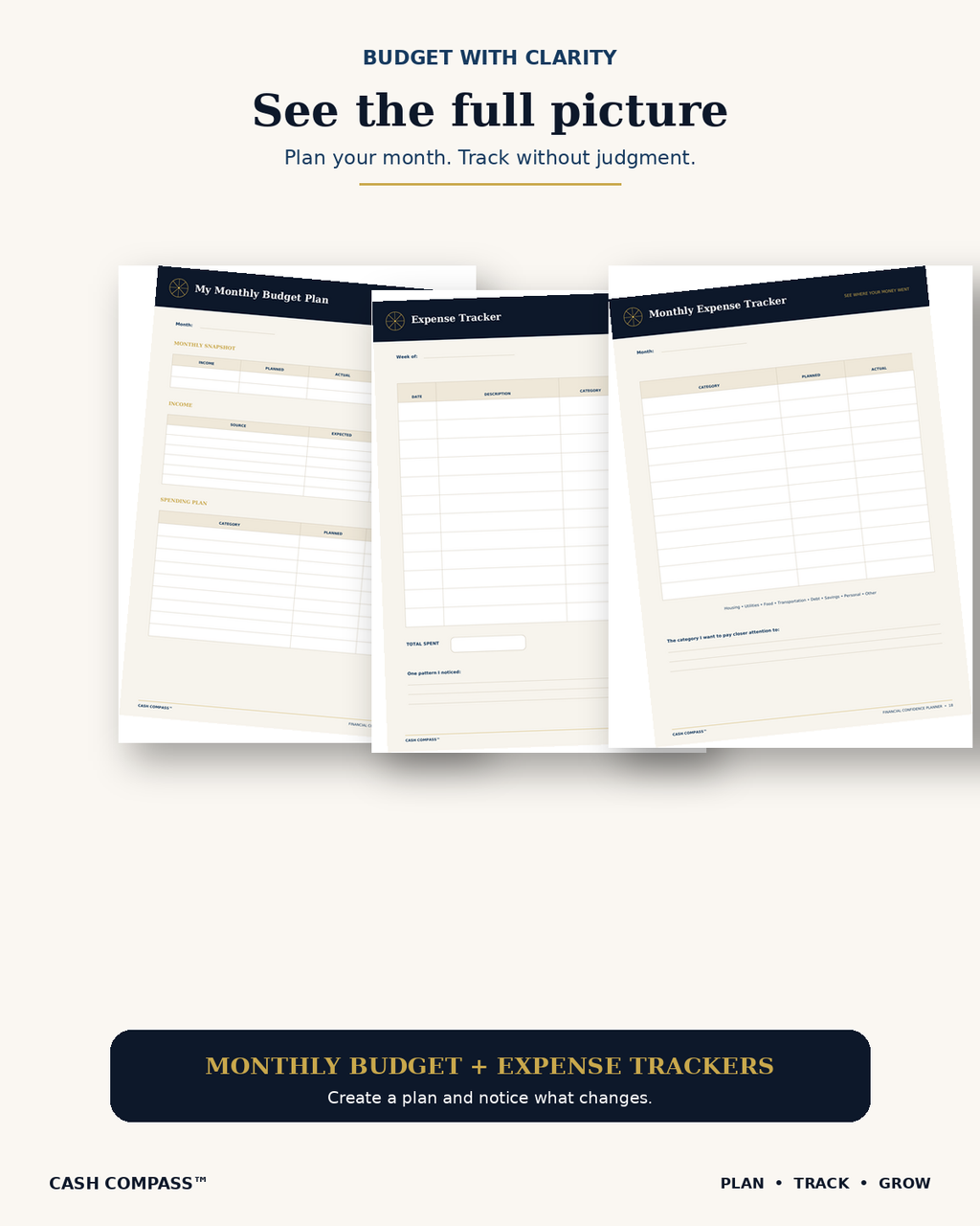The Financial Confidence Planner™ — Printable PDF
