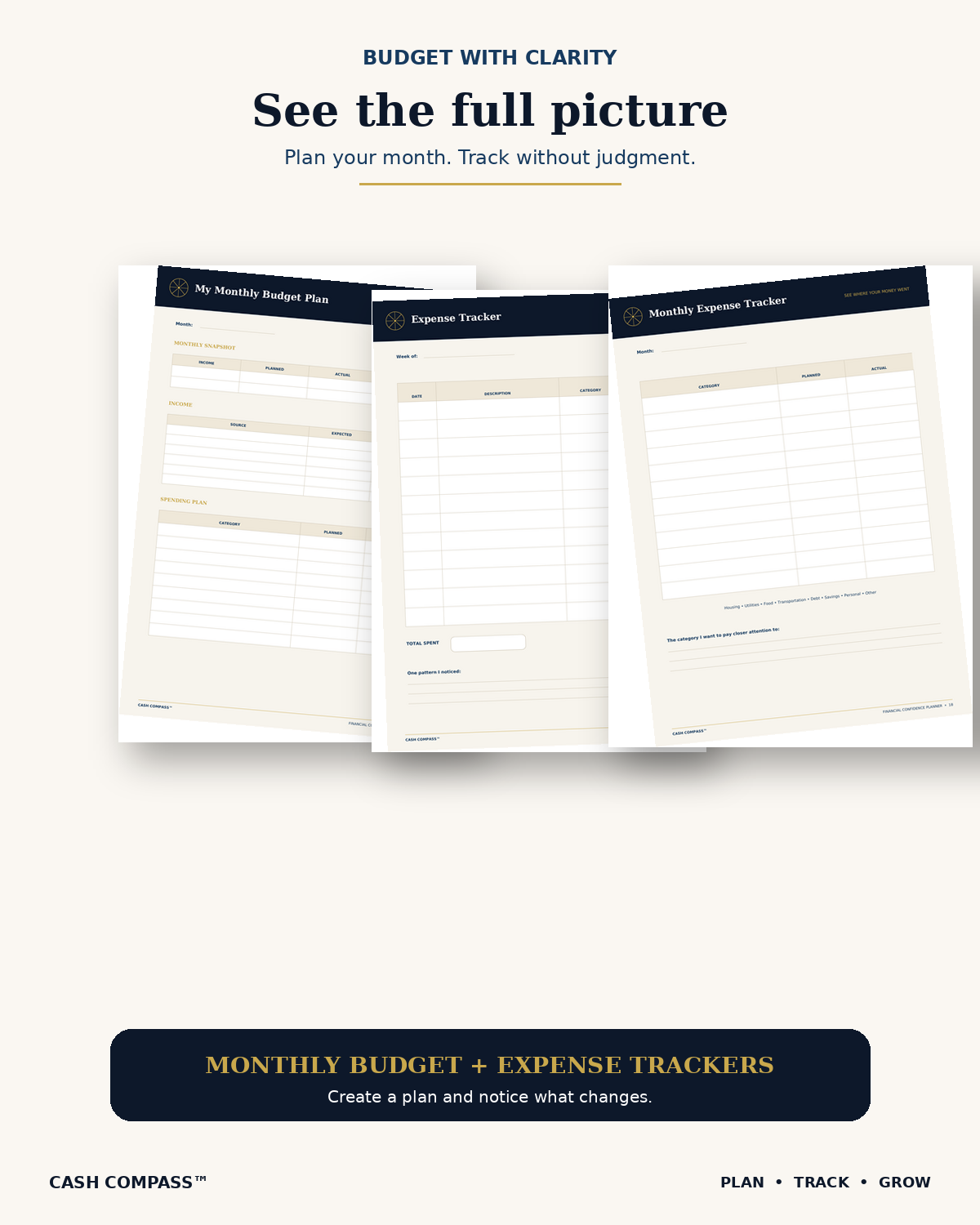 The Financial Confidence Planner™ — Printable PDF