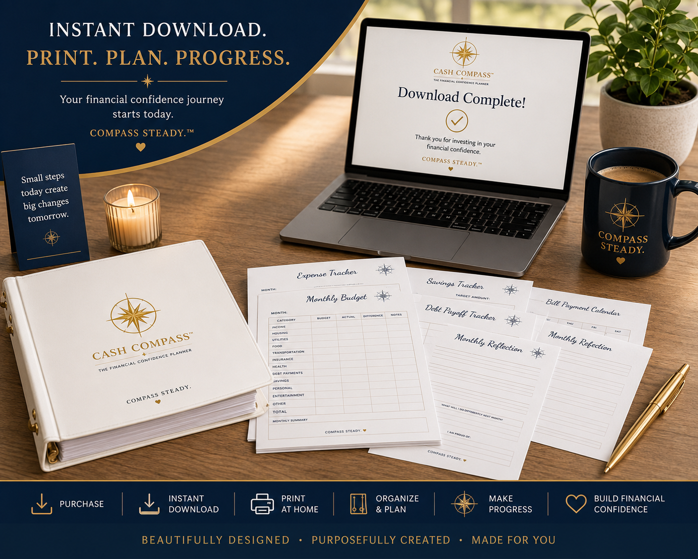 The Financial Confidence Planner™ by Cash Compass™ — Printable PDF Edition