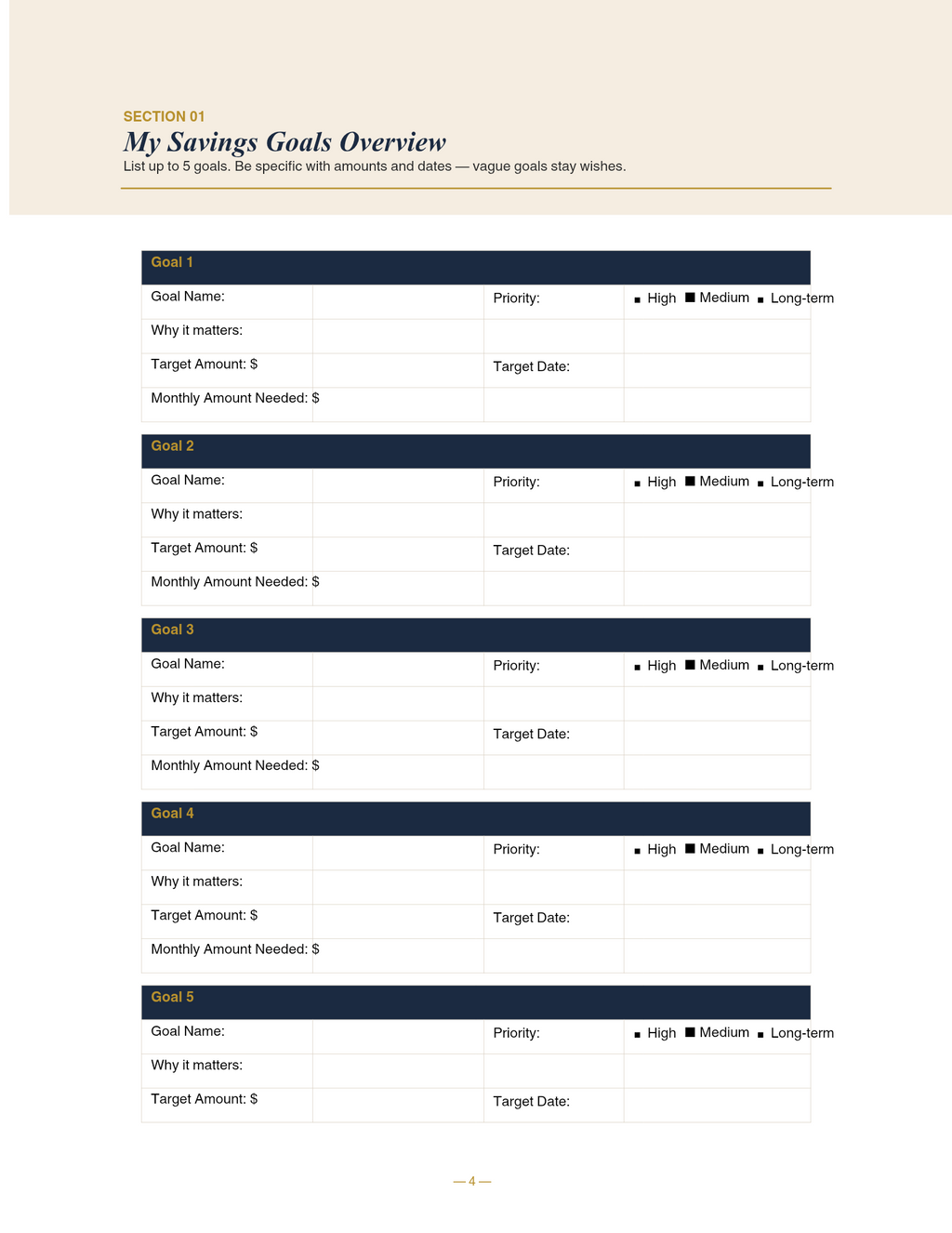 Save With Purpose: The Cash Compass™ Savings Planner — Printable PDF
