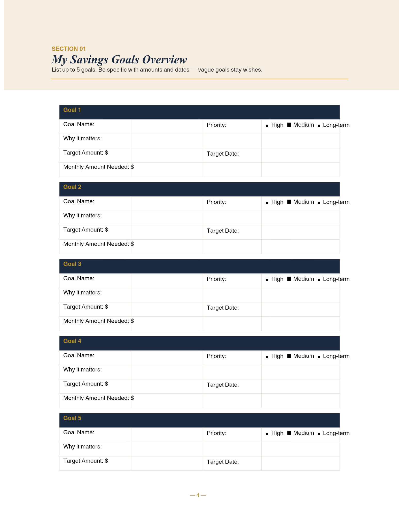 Save With Purpose: The Cash Compass™ Savings Planner — Printable PDF