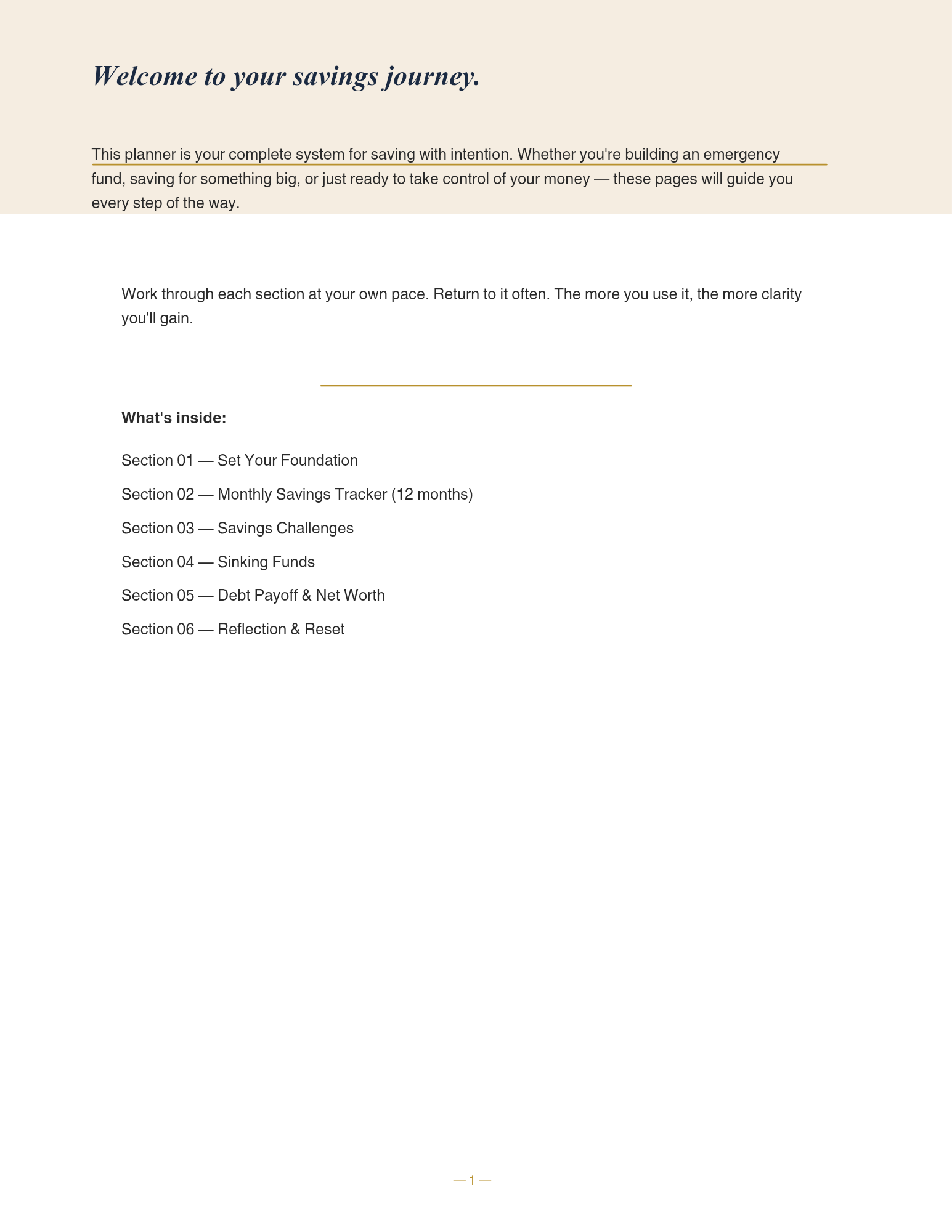 Save With Purpose: The Cash Compass™ Savings Planner — Printable PDF