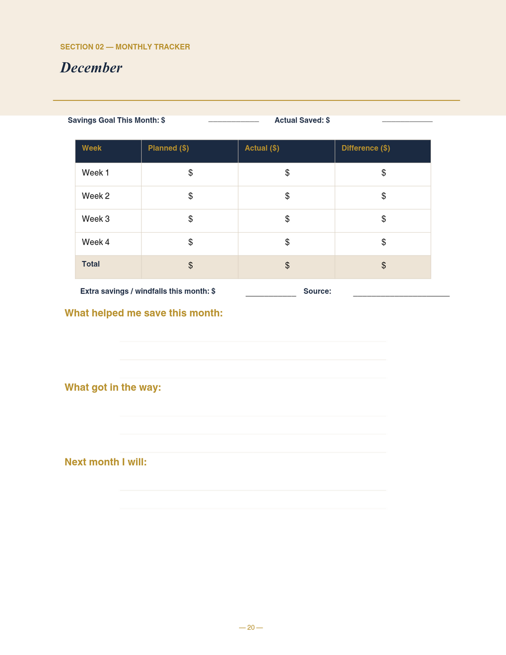 Save With Purpose: The Cash Compass™ Savings Planner — Printable PDF