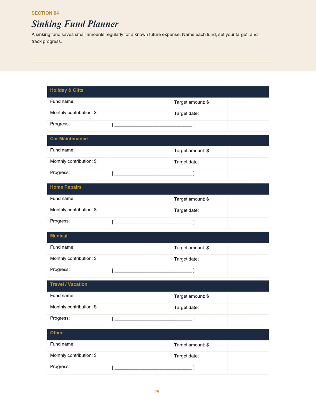 Save With Purpose: The Cash Compass™ Savings Planner — Printable PDF
