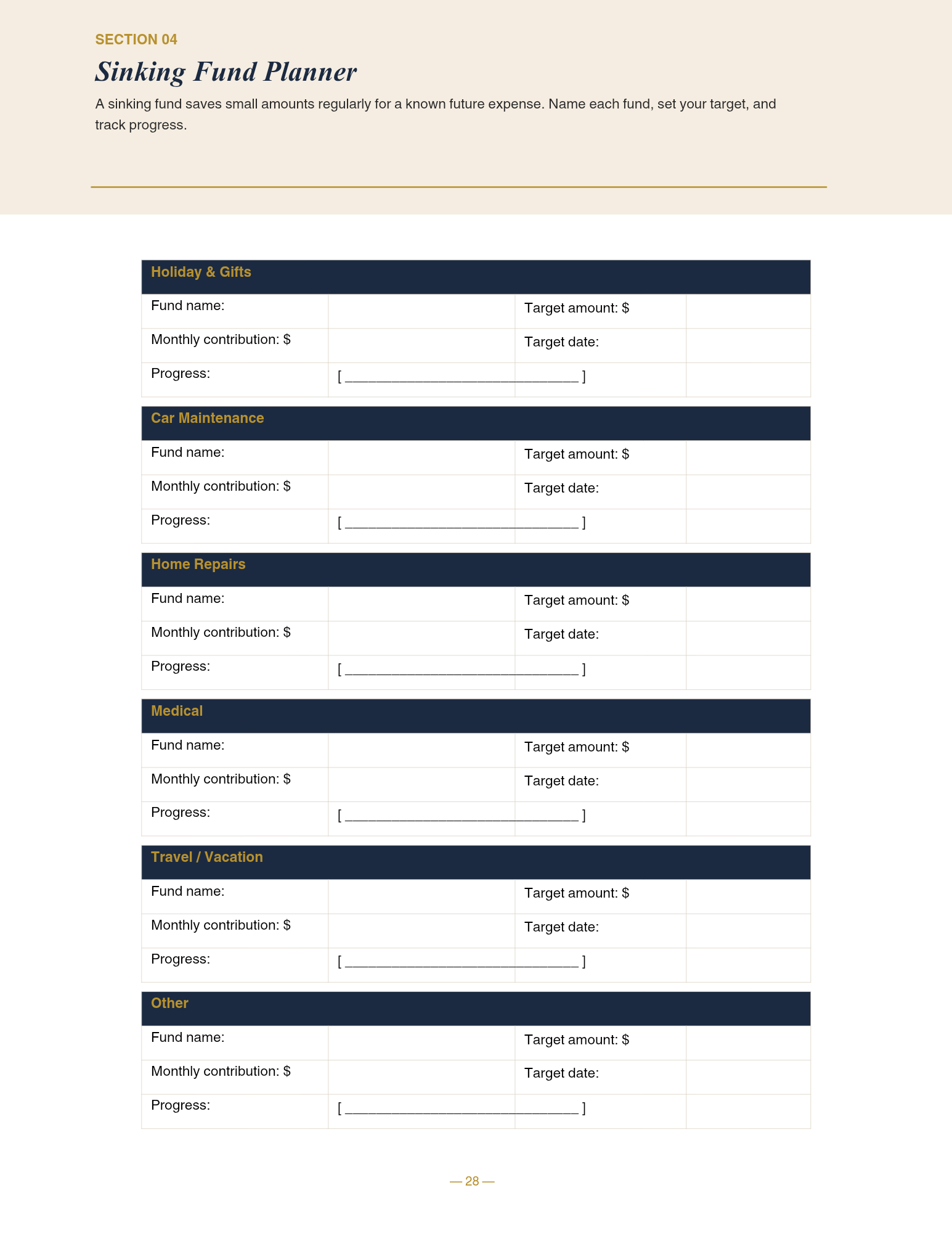 Save With Purpose: The Cash Compass™ Savings Planner — Printable PDF